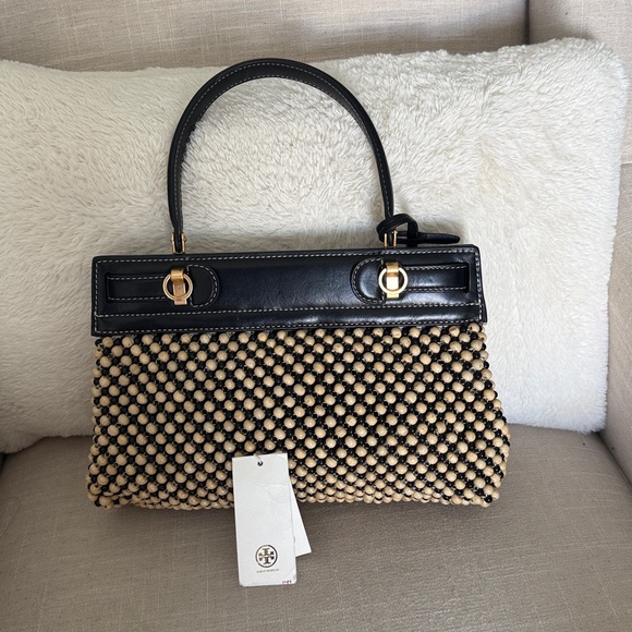 TORY BURCH LEE RADZIWILL BEADED TOP HANDLE SMALL BAG LIMITED EDITION •••Read••• - Picture 8 of 16